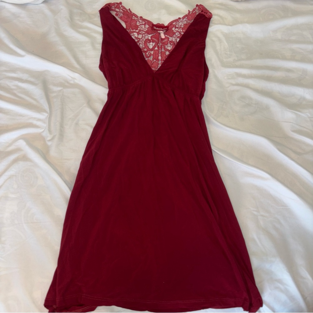 Panhandle Slim Red dress with lace back detail